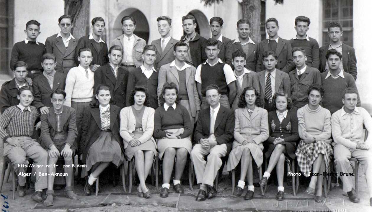 lycee ben-aknoun,2b,1946-1947,46-47,brune,photos de classes
