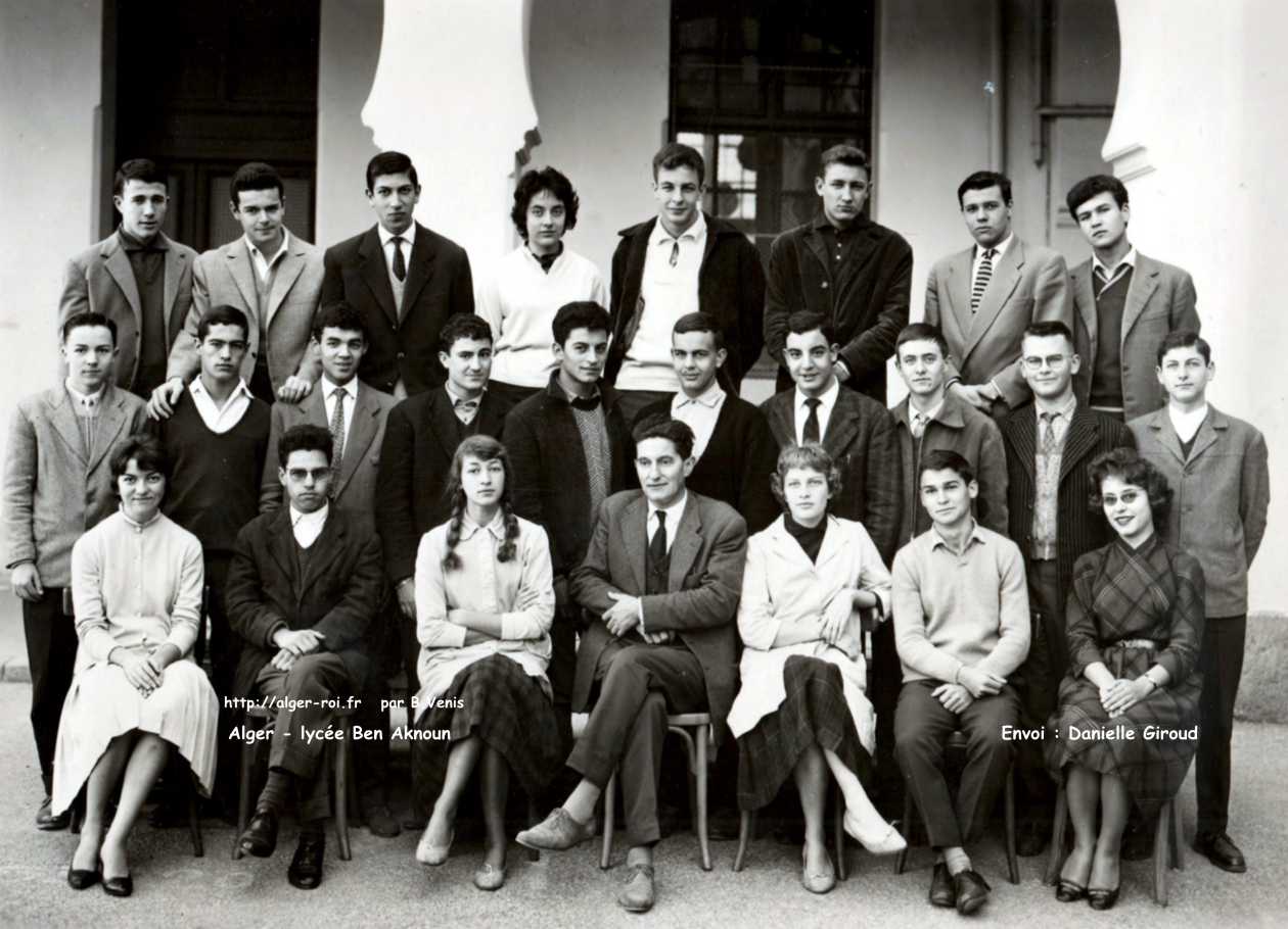 lycee ben-aknoun,1b,1958-1959,58-59,giroud,friburger,juving,photos de classes