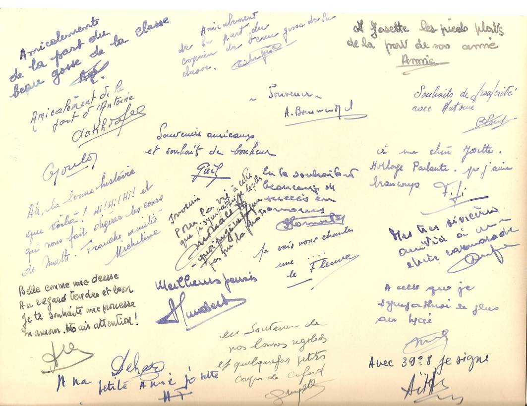 Les signatures de la 2èM, (ou 1è M), 1954-1955 - 
