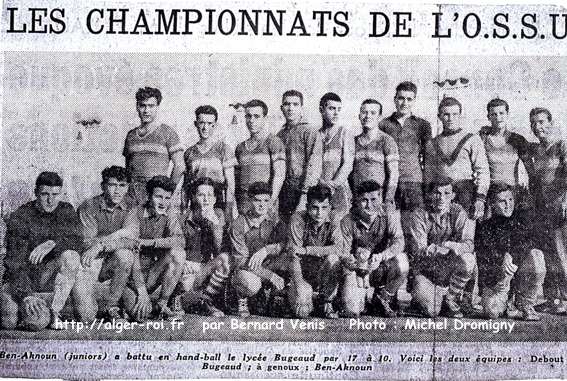 Juniors- 1956- à Ben Aknoun- BA- Bugeaud 17-10.