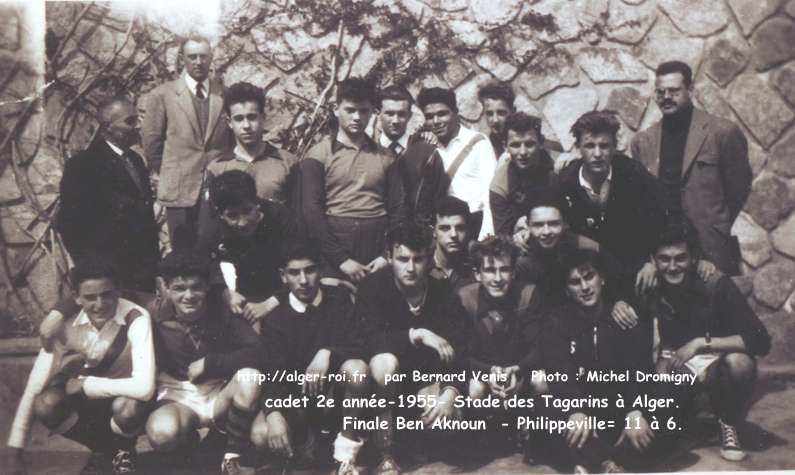 Aux Tagarins, demi-finale championnat d'Algérie cadets, 1954-1955